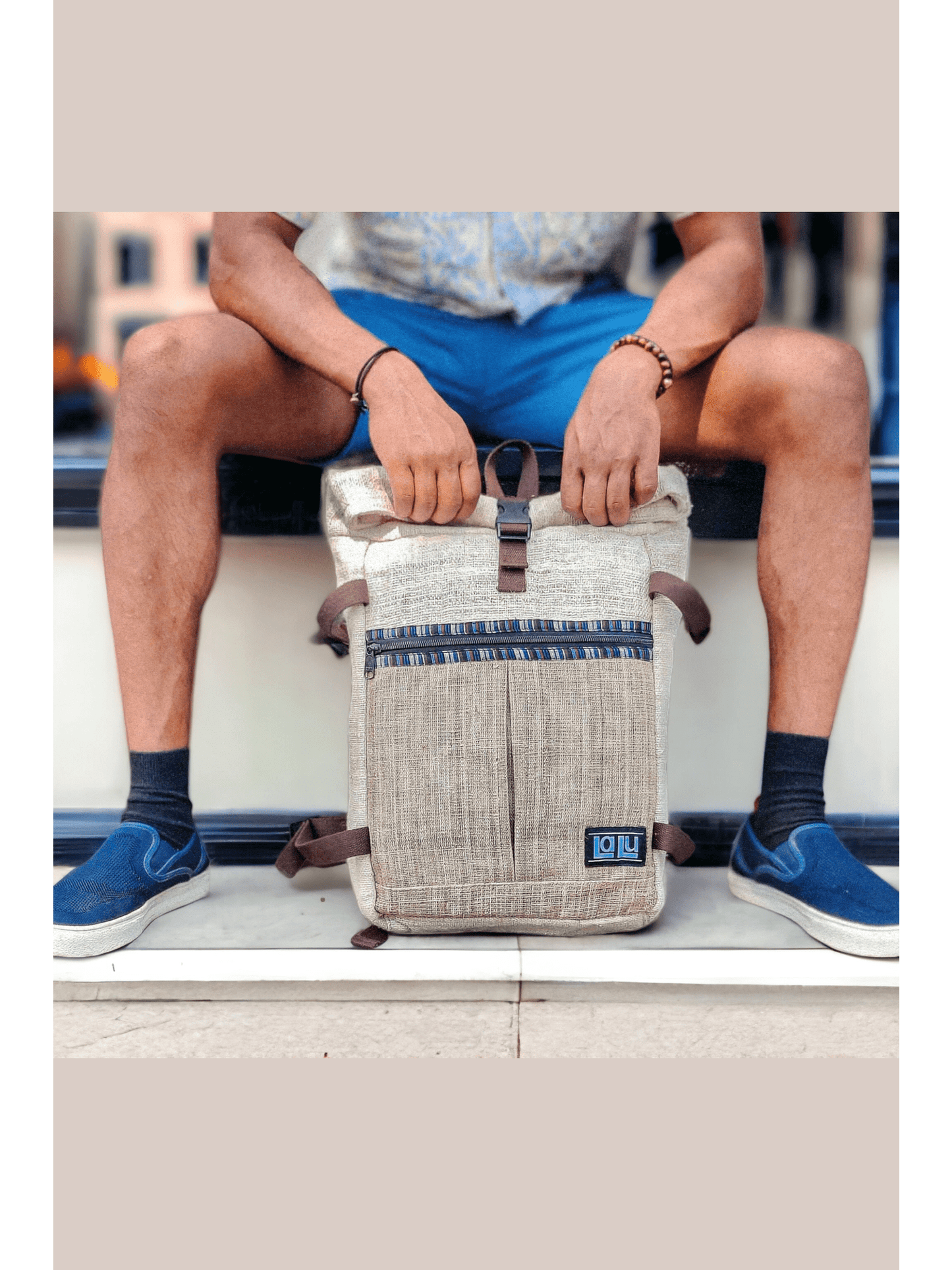 Basanta Natural Backpack | Hemp and Nettle