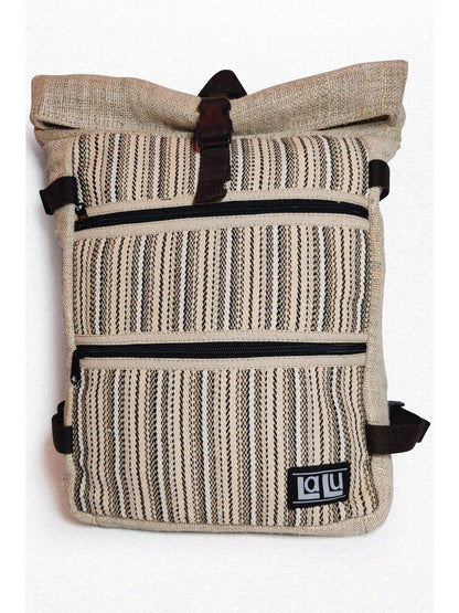 Basanti Stripe Backpack | Organic Hemp and Cotton
