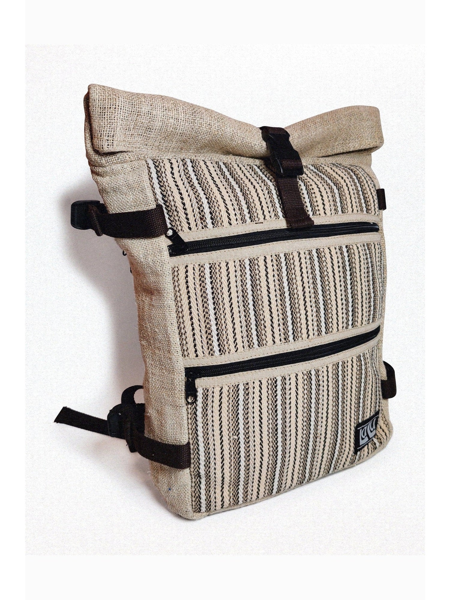 Basanti Stripe Backpack | Organic Hemp and Cotton